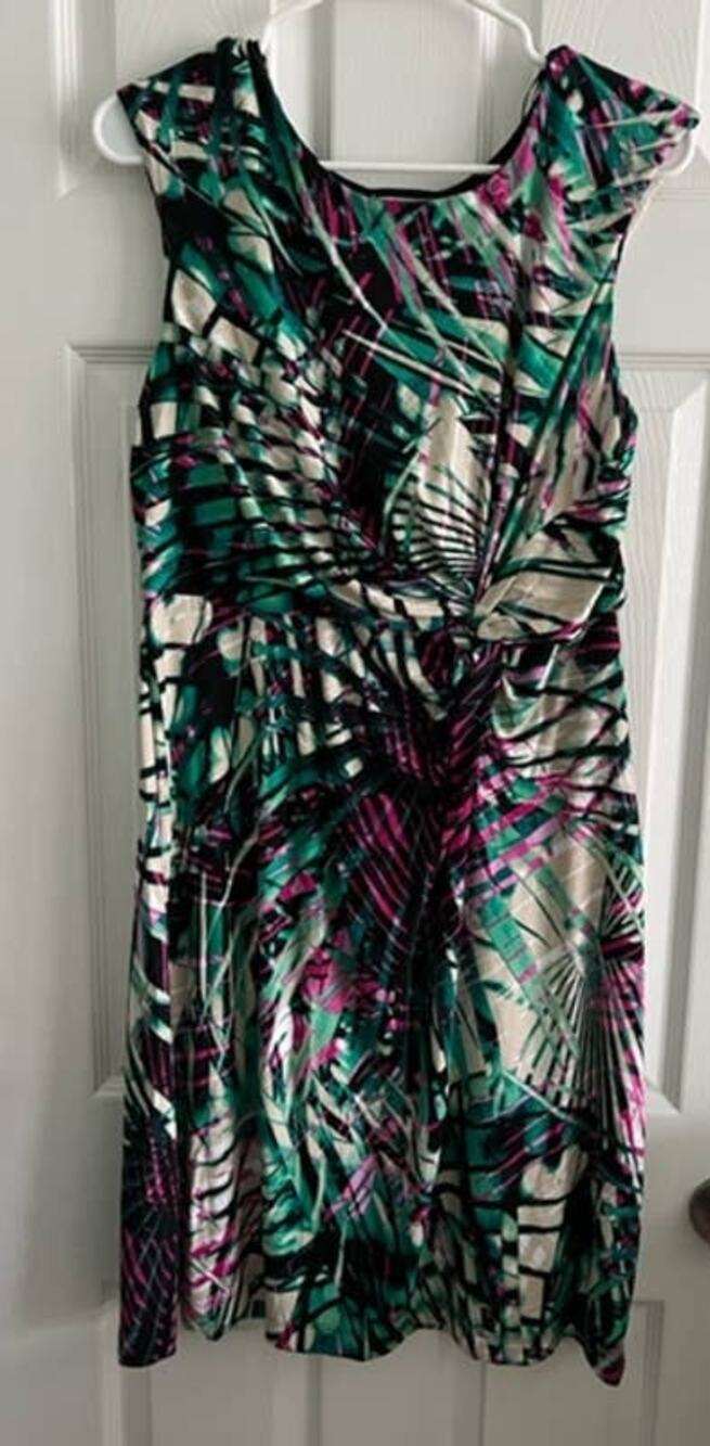 Dana Buchman Multicolored Sleeveless Dress- Size M